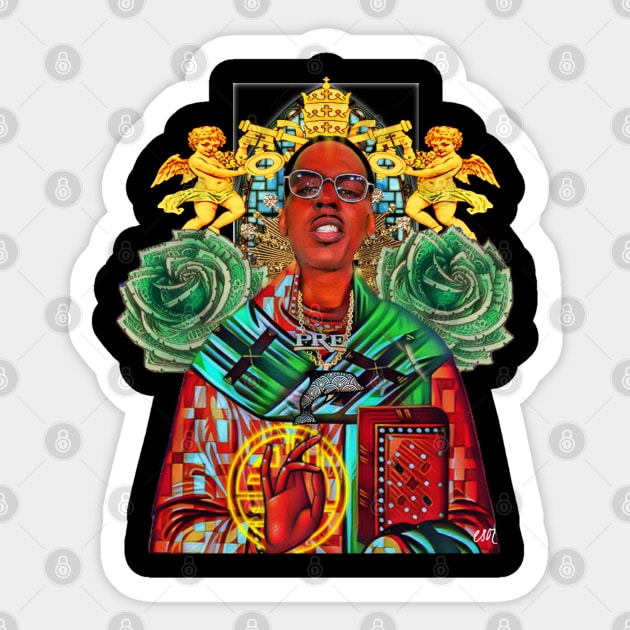 Saint Dolph of South Memphis Sticker by Esoteric Fresh 